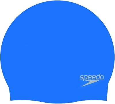 Speedo Unisex Plain Moulded Silicone Swimming Cap | Hair Protection