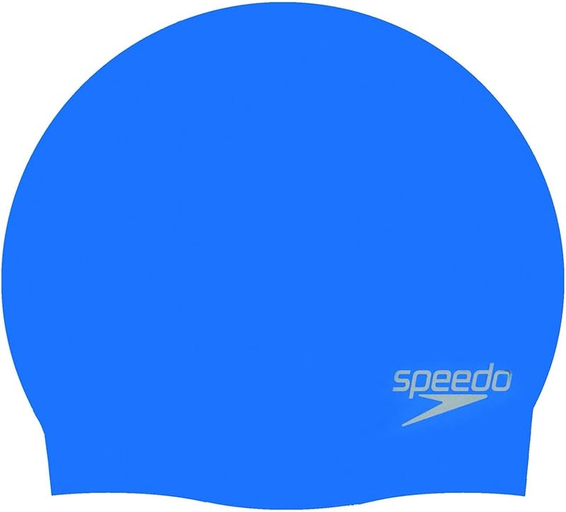 Speedo Unisex Plain Moulded Silicone Swimming Cap | Hair Protection