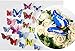 ElecMotive 60 Pcs 5 Packs Beautiful 3D Butterfly Wall Decals Removable DIY Home Decorations Art Decor Wall Stickers & Murals for Babys Bedroom TV Background Living Room (60 pcs in 5 Multi-Colors)