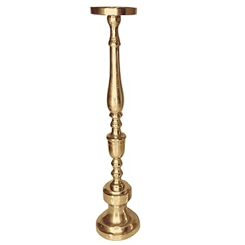 40 Floor Standing Pillar Candle Holder Stand In Gold Aluminum Candlesticks Holder For Wedding Special Events Parties Centerpiece Home Decor