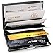 RFID Credit Card Holder for Women or Men, Slim RFID Blocking Credit Card Wallets, Stainless Steel Credit Card Protector for Holding Debit Cards and ID Cards (Black)