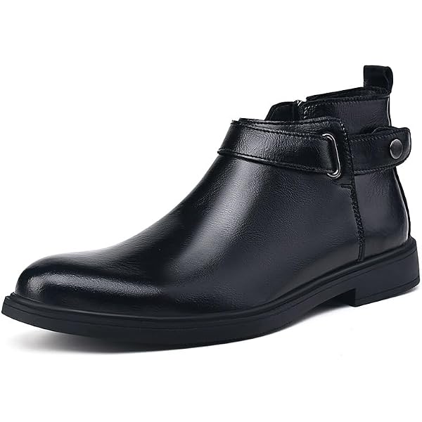 Amazon.com | Santimon Boots for Mens Dress Leather Double  display picture 1
