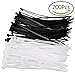 Cable Ties, Aival Self-locking Zip Ties, Premium Heavy Duty Nylon Cable Zip Ties, Strong Cable Ties Zip Ties 6 Inch Long, Heat & UV Resistant Plastic Cable Wire Ties Black & White 200 PCS