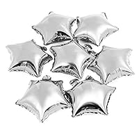 Star-shaped Balloon,10" Silver Foil Balloon Mylar Balloon,Pack of 50