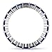 Metal Factory 3.50MM Sterling Silver 925 Blue CZ Eternity Engagement Wedding Band Ring