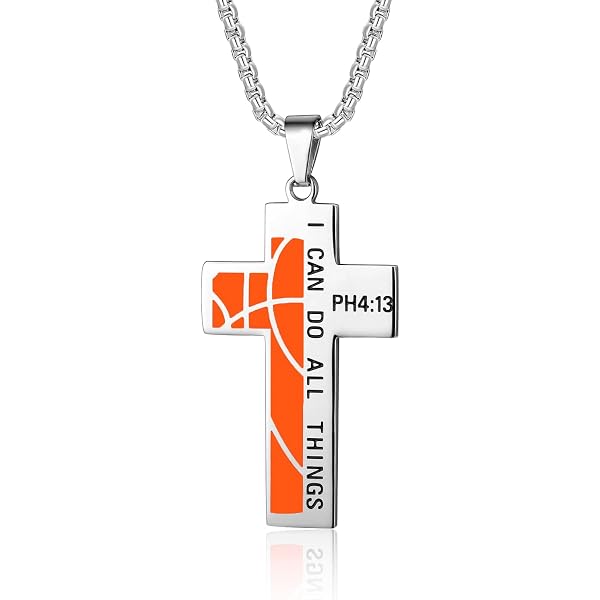 Men's Cross Necklace With Lord's Prayer Bullet Pendant - Stainless Steel Cremation Urn, 20 Inch Chain - View #8