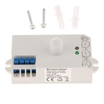 Microondas 360 Grados Radar Sensor de Movimiento Interruptor de ...