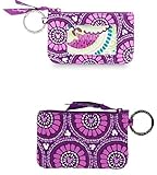 Vera Bradley Disney Zip ID Case In Plums Up Mickey