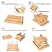 Kinwell Nature Bamboo Foldable Bread Slicer with Crumb Catcher Tray + 20 Bread Bags for Homemade Bread & Loaf Cakes, Thickness Adjustable,Thick & Thin Slices 1/3