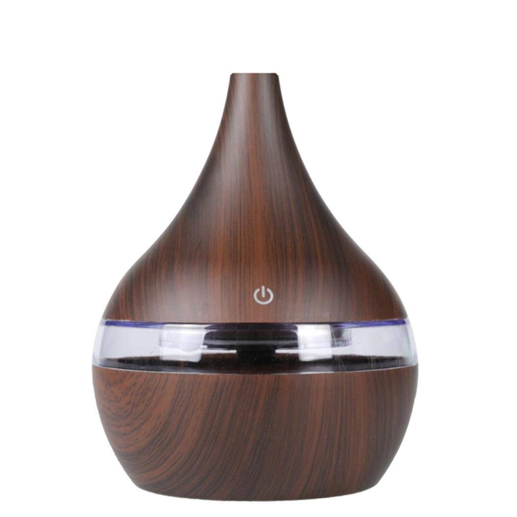 fnemo 7 Colores luz Nocturna Madera humidificador de Grano difusor de Aceite Esencial ultrasónico Humidificadores