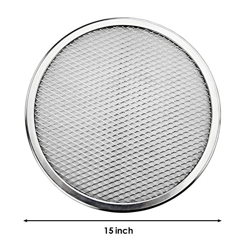 New Seamless Aluminum Pizza Screen Baking Tray, Pizza Making Net Bakeware Pizza Tools Metal Net Bakeware Kitchen Tools Pan Round Baking Tray