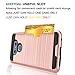 LG G6 Case, LG G6 Plus Case, AnoKe [Credit Card Slots Holder][Not Wallet] Hard Silicone Rubber Hybrid Armor Shockproof Protective Case For VS988 / LS993 / H872 / LG G6 KLS Rose Gold