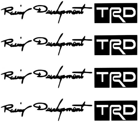 Kingzer 4x RACING DEVELOPMENT TRD AUTO CAR/TRUCK DOOR HANDLE STICKER DECAL BLACK