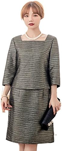 Mikoo フォマール スーツ ツイードスーツ レディース 2点セット スカートスーツ セレモニー パーティー お呼ばれ 卒園式 卒業式 入園式 入学式 七五三 お宮参り 大きいサイズ 婦人服 母親 ママ 参観日 通勤 セットアップ セット