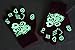 N'Ice Caps Girls Glow in the Dark Magic Stretch Winter Gloves 2 Pair Pack (8-14 Years, Black/White)