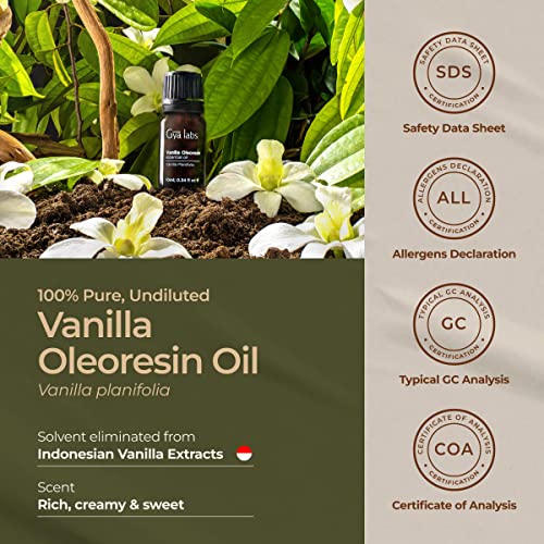 Gya Labs Pure Vanilla Essential Oil for Diffuser 100 Therapeutic