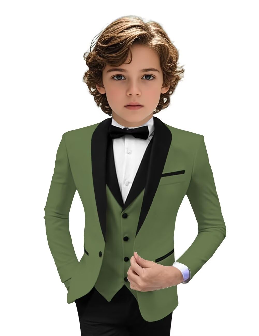 Tuxedo Suits for Boys 3 Pieces Slim Fit Boys Formal