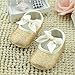 DZT1968® Baby Girl Soft Leather Bowknot Bling Bling Shoes Prewalker Socks Crib Sneakers (Gold, 12~18 Months)