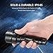 Forrader C8 CREE XM-L2 U3 Super-bright LED Flashlight Torch Light with Tail Button Switch Controlled by 5-mode, Black (Flashlight Only)