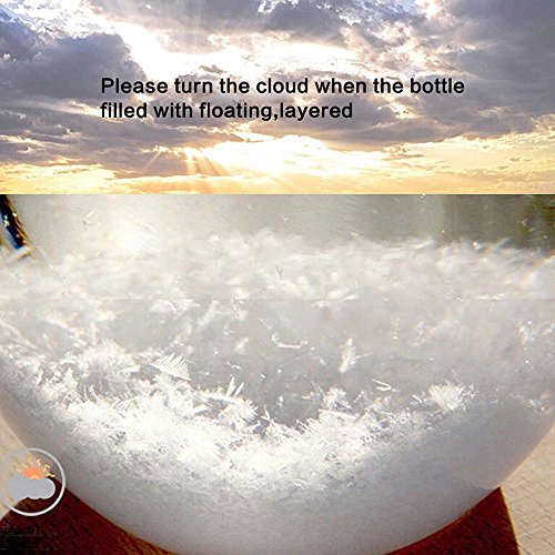 Storm Glass Weather Forecaster Bottle, niceEshop(TM) Water Droplets Weather Barometer Ornaments, Crystal Bottle for Home Office Decoration