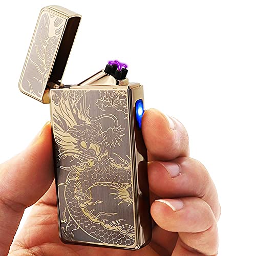 LcFun Dual Arc Plasma Lighter USB Rechargeable Electronic Lighters
