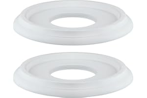 SINGVON 2 Pcs Ceiling Medallion for Light Fixtures and Ceiling Fans, Round White Finish,10"OD x 4"ID (Fit Canopy up to 7")