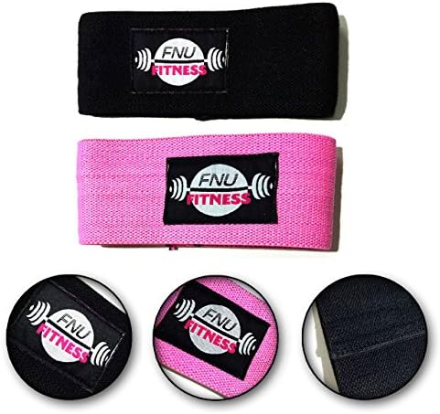 FNU Booty Bands - Build Better Glutes, Hamstrings, Quads, and Calves without Lifting Heavy Weights - Occlusion Training Bands (Pink, 14 inch)