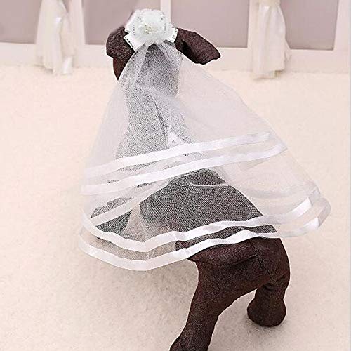 STORE-HOMER - Classic Wedding Veil Bridal Costume Boutique Puppy Cat Pets Accessory Grooming Wedding Decoration