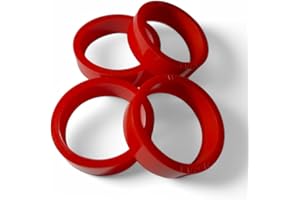 4 Pack of 1-1/2" Standard Size PerfectPlay Silicone Red Flipper Rings for Most Pinball Machines