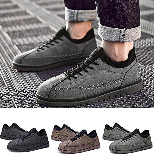 SMALLE ◕‿◕ Men's Shoe,Vintage Popular Flat Fashion Single Shoe Casual Thick Sport Shoes-Suitable for All Styles Black - Thumbnail 6