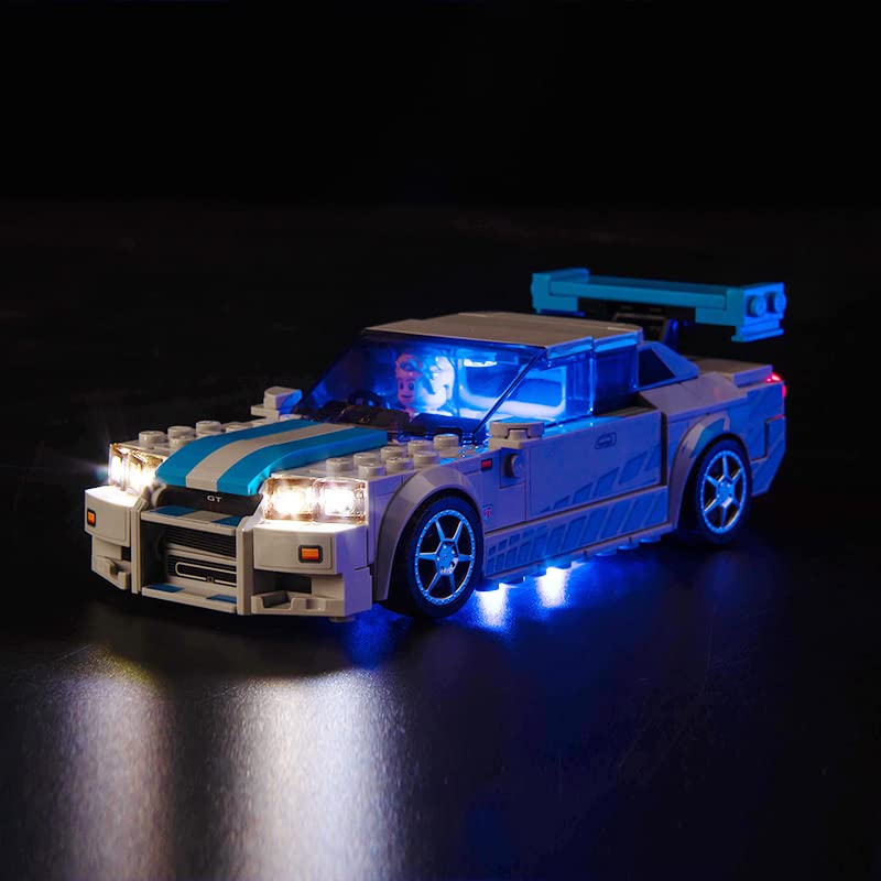 Led Light Kit for Lego Speed Champions Nissan Skyline GT-R (R34), Led Lighting Set for Lego 76917 Fast and Furious Nissan Skyline GT-R (R34) - Not Include Models, Just Light Kit (Upgraded Version) — image 1