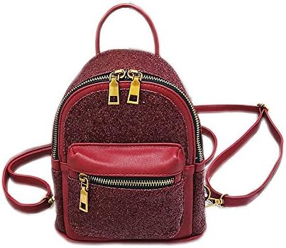 Girls Bling Mini Travel Backpack Kids Children School Bags Satchel Purses Daypack (burgundy)