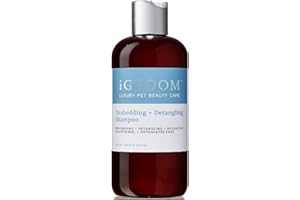 iGroom Deshedding & Detangling Dog Shampoo, Luxury Pet Beauty Care, Loosen Tangles + Unwanted Undercoat, Adds Shine + Volume, Made in USA (16 OZ)
