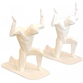 Atlas Cube Display Stands, White Plastic Holders, 2 Pack | Two white plastic stands for displaying and organizing speed cubes.