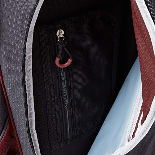 Maxfli 2019 Honors Plus Golf Cart Bag Lightweight 14-Way Top 3 Dividers w/Insulated Pocket (Gray/Burgundy)