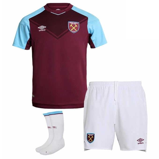 West Ham United FC Fußball Kit Kinder Shirt Shorts und Socken