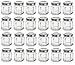 Nakpunar 24 pcs 1.5 oz Hexagon Glass Jars with Silver Lids - 45 ml