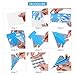 iBaseToy Valentine's Day Cards for Kids - 32 Valentines Cards with 4 Different Cut-Out Paper Airplane Designs, Envelopes and Stickers Included (32 Pack)