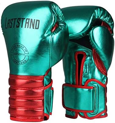 XJST Boxing Gloves Pu Leather Kick Boxing Gloves Muay Thai Mma Gloves Adult Male Female Sanda Training Muay Thai Fighting Free Fight Professional Sandbag Gloves,Green,6oz