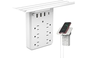 Plug Expander Charger, Electrical Outlet | Overtop Power Charger Shelf - For Home Bathroom Kitchen Dorm Electronics Toothbrus