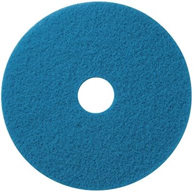 Americo Manufacturing 400412 Blue Cleaner Floor Scrubbing Pad (5 Pack), 12"