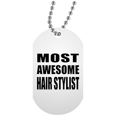 Most Awesome Hair Stylist Military Dog Tag Aluminum Id Tag
