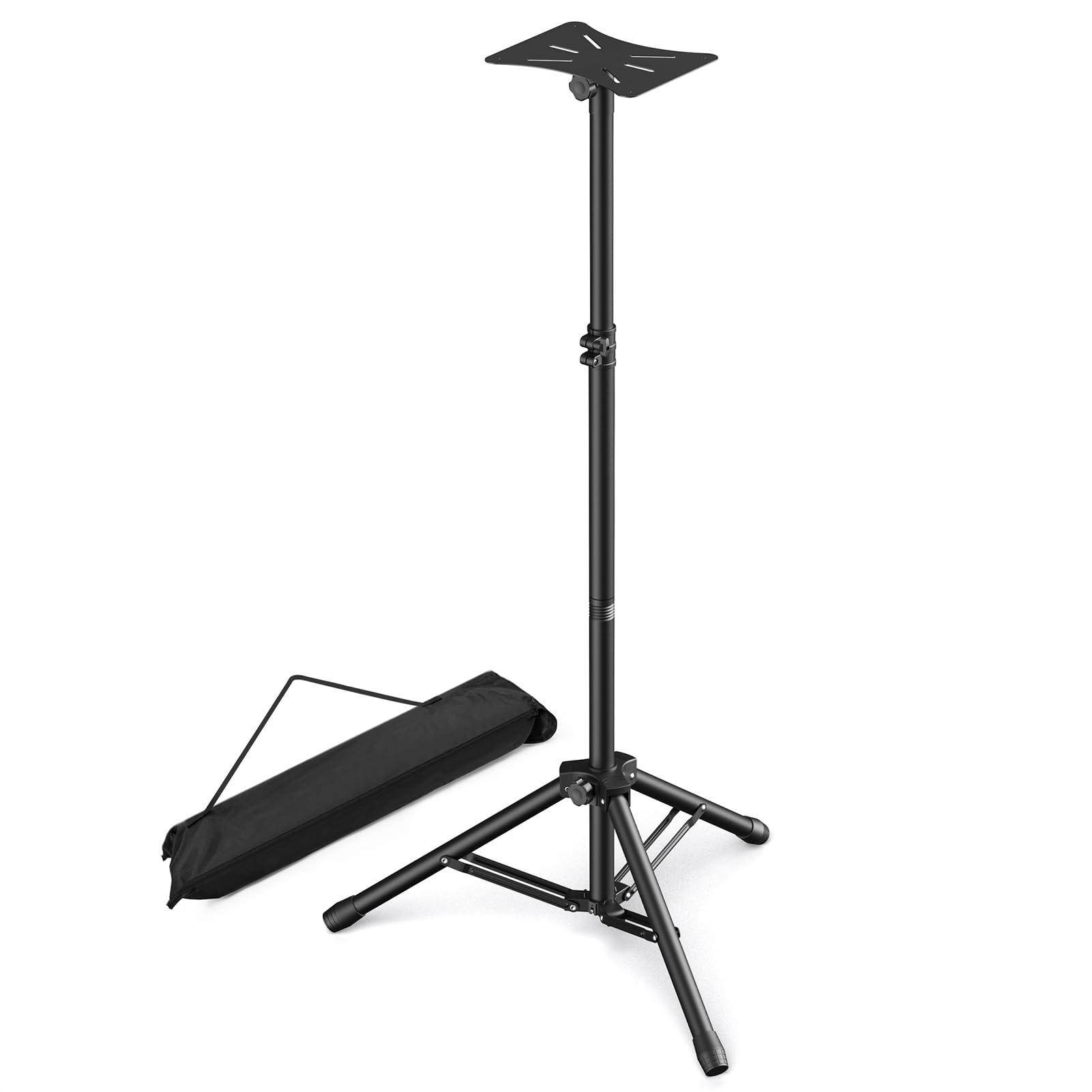 Photo 1 of Eocnrhe Tripod Speaker Stands with Carry Bag, Foldable for Storage, Ideal for DJ PA, Adjustable Height 35.62" to 47.24"