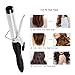 Spaire Curling Iron Wand Ceramic Temperature Control with LCD Hair Curler Adiabatic Head PTC Fast Heating Hair Styler Diameter 25mm for Home, Traval, Salon ( Black & White )