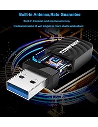Upgraded Version  WiFi Adapter USB Wireless Adapter High Power AC1300Mbps Dual-Band Wireless Network, 2.4G   5.8G AC Built-in Antenna Network Card, Suitable for Desktop, USB3.0 Gigabit WiFi Adapt