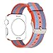 Yichan Woven Nylon Fabric Wrist Strap Replacement Band with Classic Square Stainless Steel Buckle for Apple iWatch Series 1 / 2,Sport & Edition,42mm,Orange