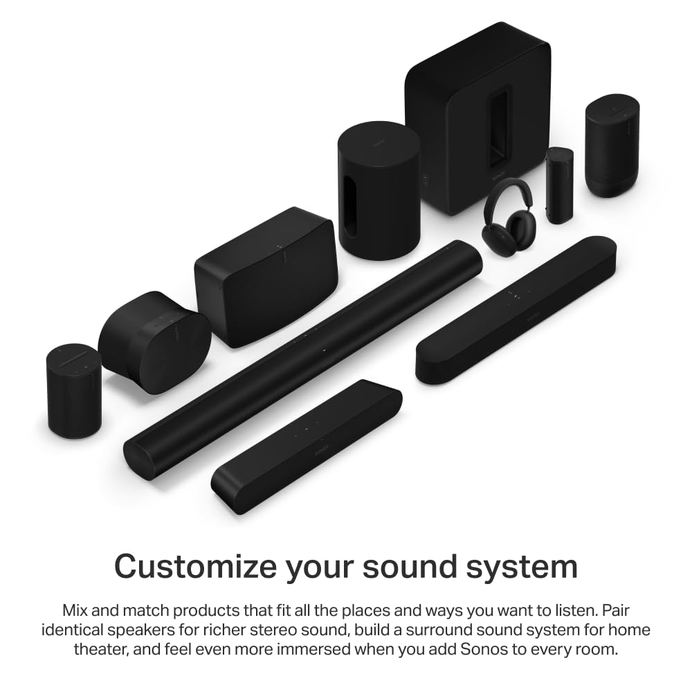 Sonos Beam Gen 2 - Black - Soundbar with Dolby Atmos