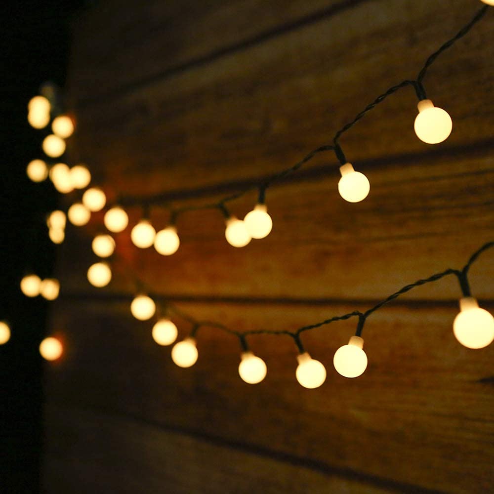 Solar String Lights Outdoor Waterproof 50 Led Solar-Powered Garden Lights Warm White for Garden Patio