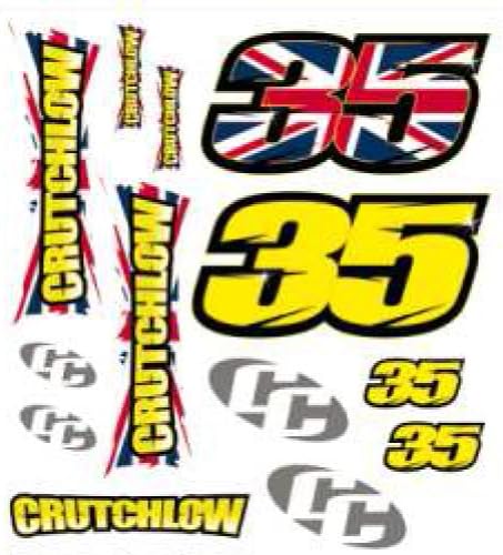 Cal Crutchlow 35 Union Jack Large Sticker Set Official 2017
