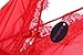 Avidlove Women Deep V Lingerie Eyelash Lace Teddy Bodysuit Mesh Teddy Chemise Red XXL